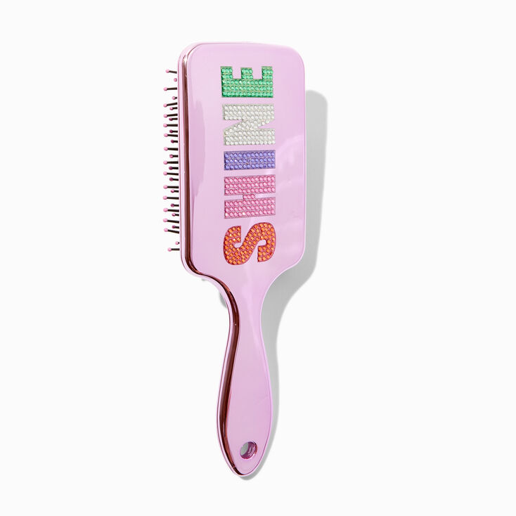 Pink Chrome Shine Hair Brush ,