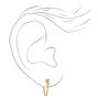 Gold 10MM Crystal Huggie Hoop Earrings - 2 Pack,