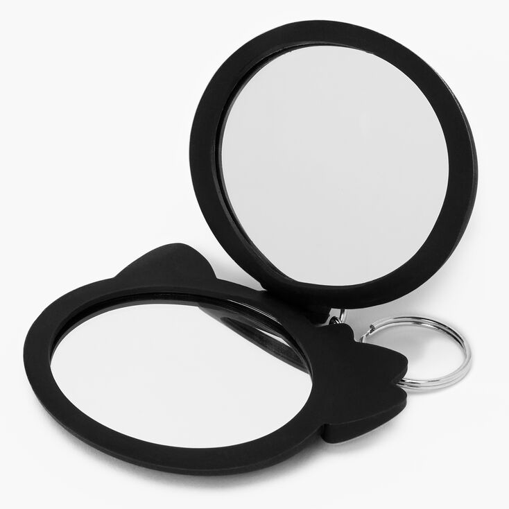 Cat Compact Mirror - Black,