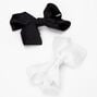 Black/White Cheer Bow Hair Barrettes - 2 Pack,