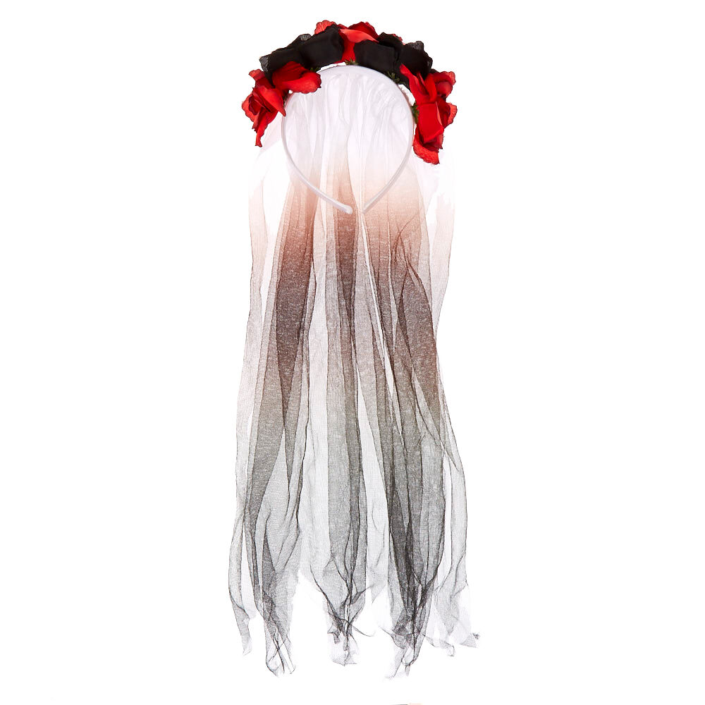 Black Acid-Washed Denim Knotted Headband,