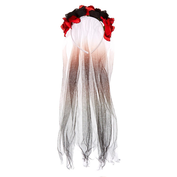 Black Acid-Washed Denim Knotted Headband,