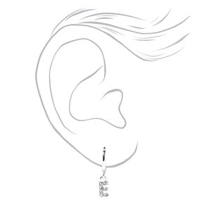 Silver Initial Earring Stackables Set &#40;3 Pack, E&#41;,