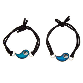 Bracelets d&rsquo;humeur et d&#39;amiti&eacute; &eacute;lastiques Yin Yang - Lot de 2,