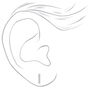Sterling Silver Metal Bar Stud Earrings,
