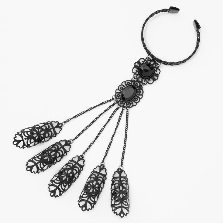Black Metal Lace Bracelet Ring,