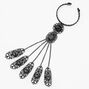 Black Metal Lace Bracelet Ring,