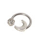 Silver 16G Fireball Moon Horseshoe Cartilage Earring,