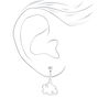 Silver Cloud Outline Clip On Drop Earrings,