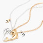 Best Friends Split Dolphin Heart Necklaces - 2 Pack,