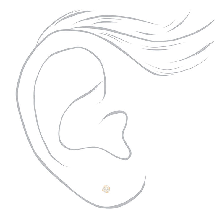 Round Laboratory-Grown Diamond Stud Earrings 1/10 ct. tw. 9ct Yellow Gold-tone,