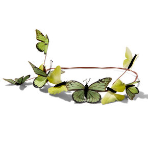 Green Butterfly Crown Headwrap,