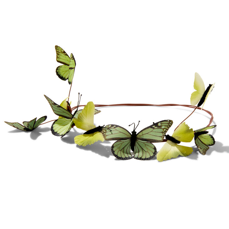 Green Butterfly Crown Headwrap,