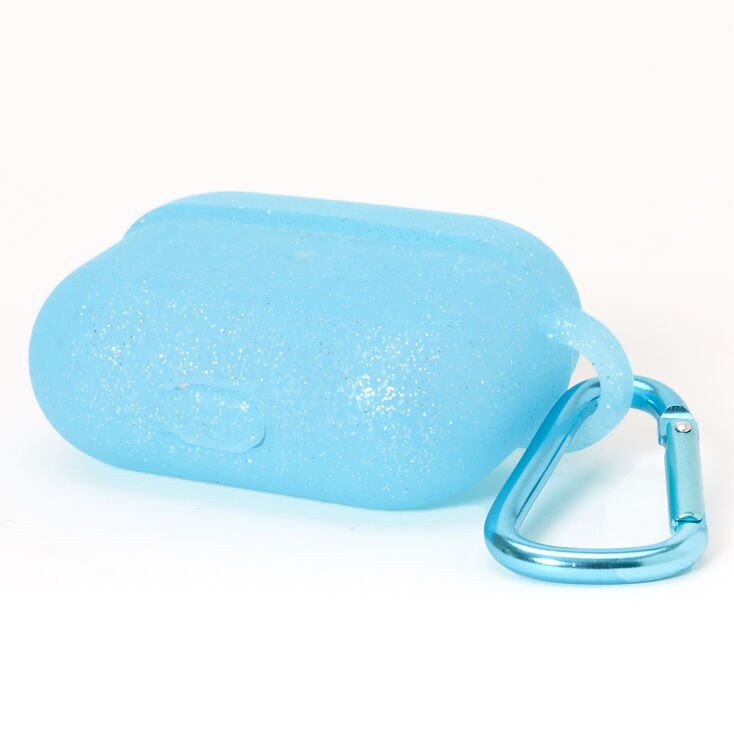 Blue Glitter Silicone Earbud Case Cover - Compatible With Apple AirPods pro&reg;,
