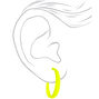60MM Rubber Hoop Earrings - Neon Yellow,