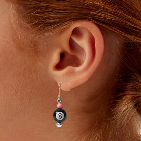 8 Ball 1&quot; Drop Earrings,