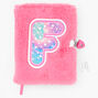 Bejeweled Initial Fuzzy Lock Diary - F,