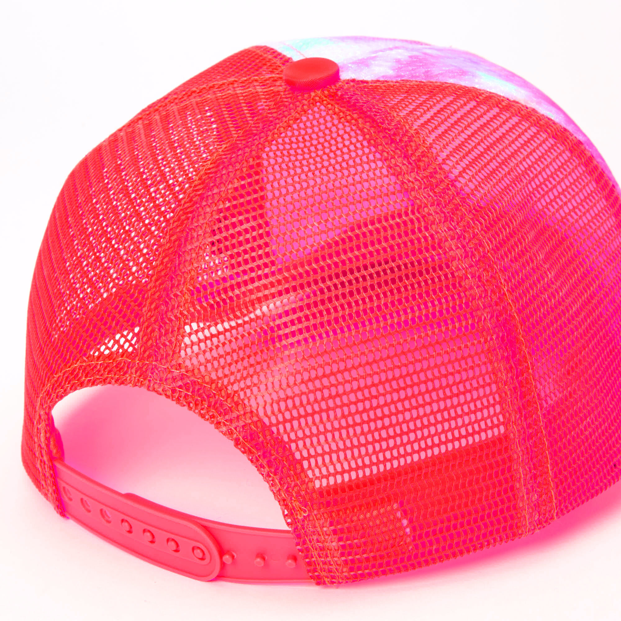 Mesh Tie Dye Trucker Hat - Pink,