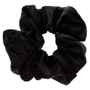 Medium Velvet Hair Scrunchie - Black,
