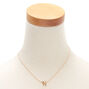 Gold Stone Initial Pendant Necklace - N,