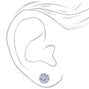 Silver Cubic Zirconia Round Stud Earrings - 5MM, 7MM, 9MM,