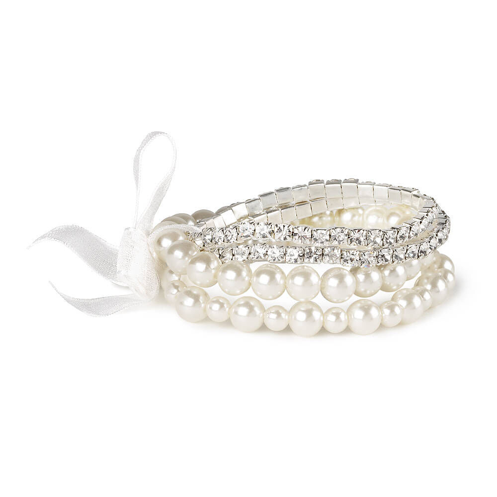 Pearl and rhinestone bracelet shop