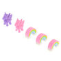 Lot de 5&nbsp;gommes licorne et arc-en-ciel,