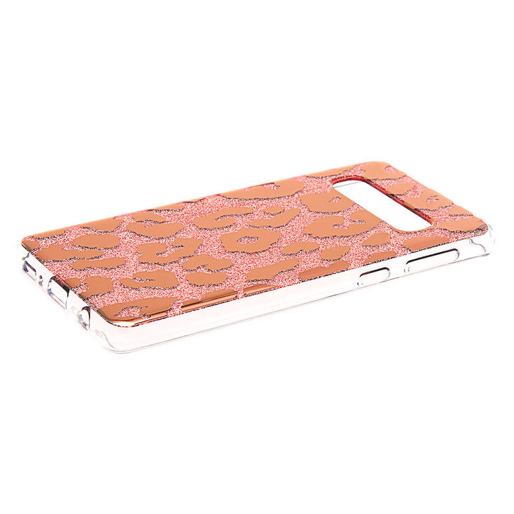 Glitter Leopard Print Phone Case - Fits Samsung Galaxy S10,