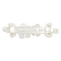 Pearlized Metal Rose Hair Barrette - Ivory,