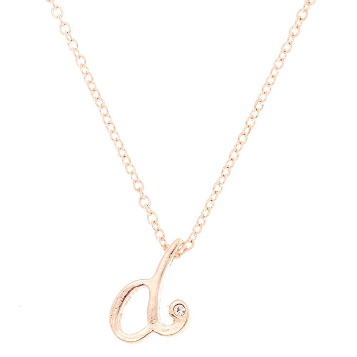 Rose Gold Cursive Initial Pendant Necklace D Claire S Us - Gold Initial D Pendant Necklace Rose Gold Cursive Initial Pendant Necklace D Claire S Us - Gold Initial D Pendant Necklace