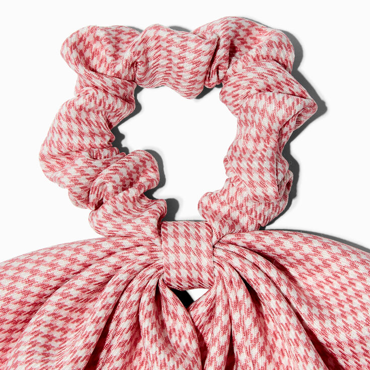 Mean Girls™ x Claire's Pink Houndstooth Long Tail Scrunchie Scarf