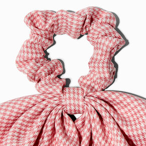 Mean Girls&trade; x Claire&#39;s Pink Houndstooth Long Tail Scrunchie Scarf,