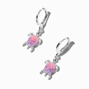 Glow in the Dark Ombre Turtle Hoop Earrings ,