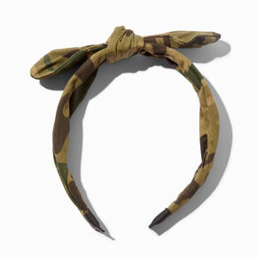 Camouflage Knotted Bow Headband,