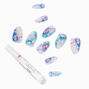Pastel Marble Butterfly Stiletto Vegan Faux Nail Set &#40;24 Pack&#41;,