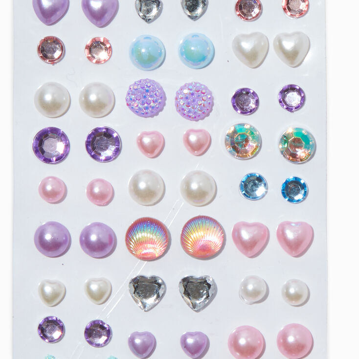 Boucles d&#39;oreilles autocollantes sir&egrave;ne Claire&#39;s&nbsp;Club - Lot de 30,