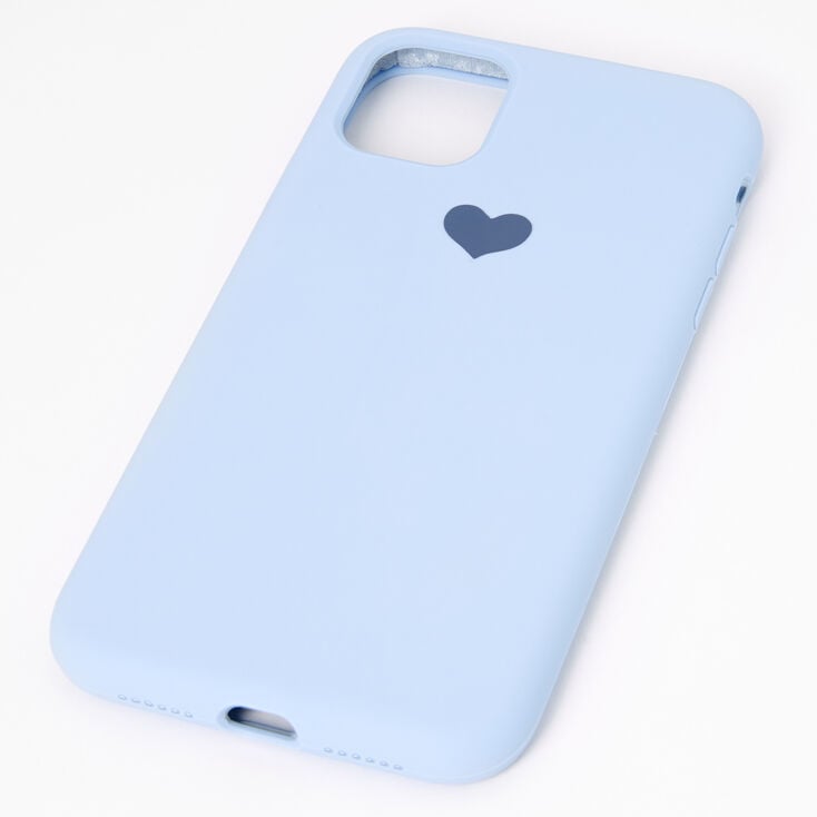 Coque de portable c&oelig;ur bleu p&acirc;le - Compatible avec iPhone&nbsp;11,