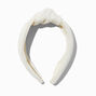 Ivory Crinkle Knotted Headband,