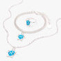 Silver Turtle Jewellery Gift Set - Blue, 3 Pack,