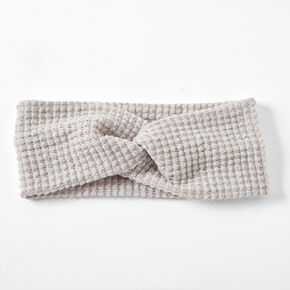 Sweater Knit Twisted Headwrap - Gray,