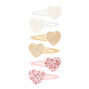 Lot de 6&nbsp;barrettes clic clac paillet&eacute;es motif c&oelig;ur du Claire&#39;s&nbsp;Club,