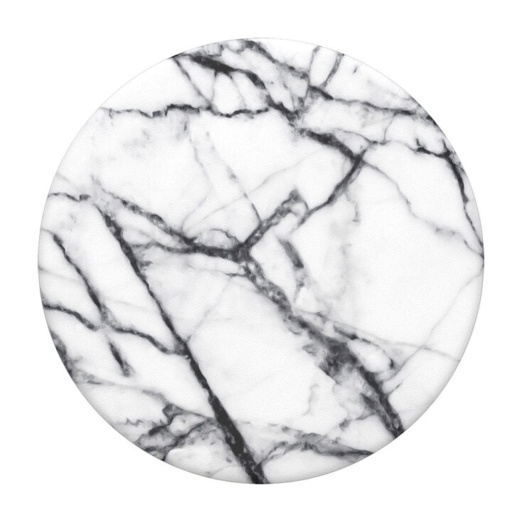 PopSockets Swappable PopGrip - Dove White Marble,