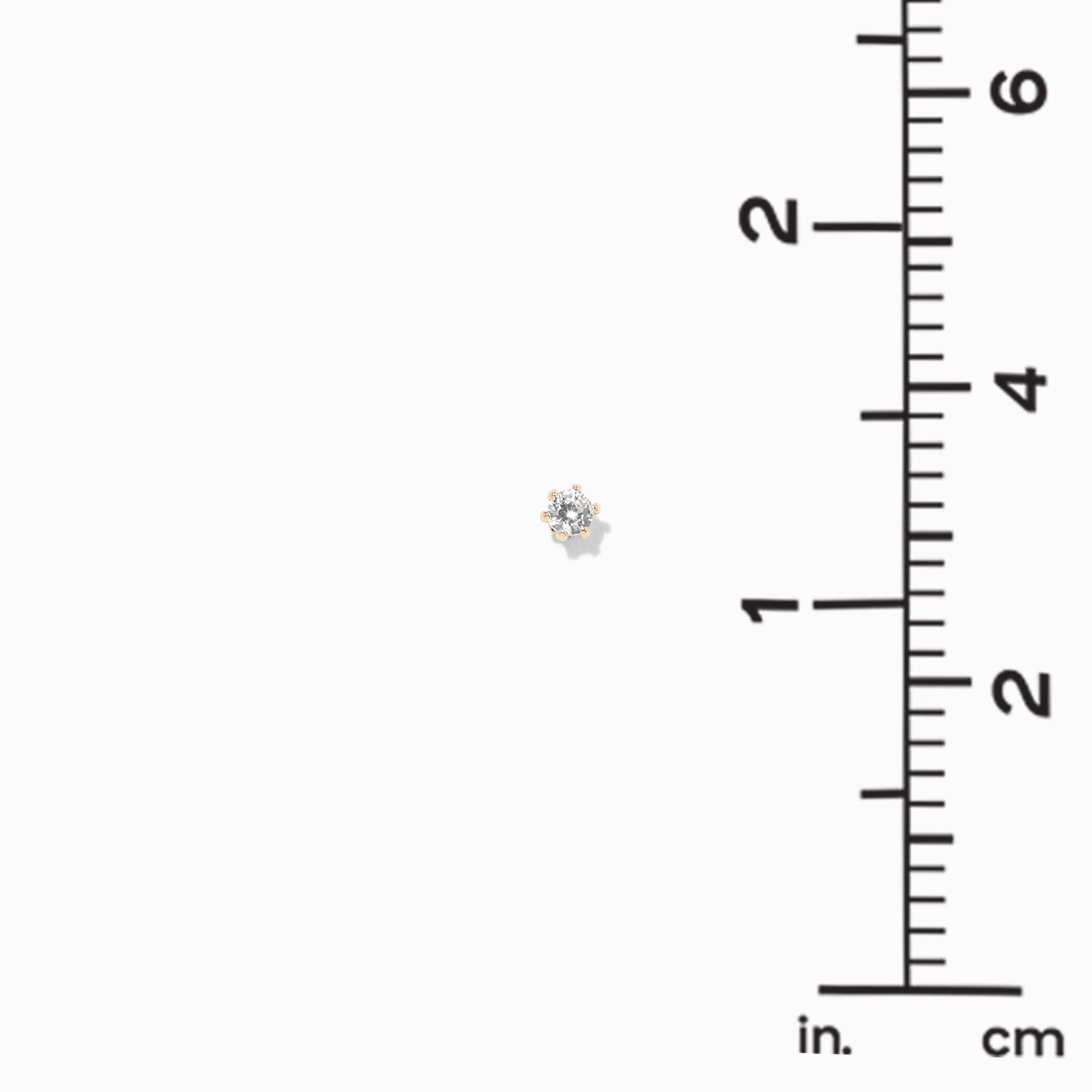 18K Gold Plated Cubic Zirconia Stud Earring Set - 2 Pack,