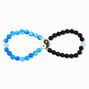 Bracelets &eacute;lastiques perl&eacute;s yin et yang best friends - Lot de 2,