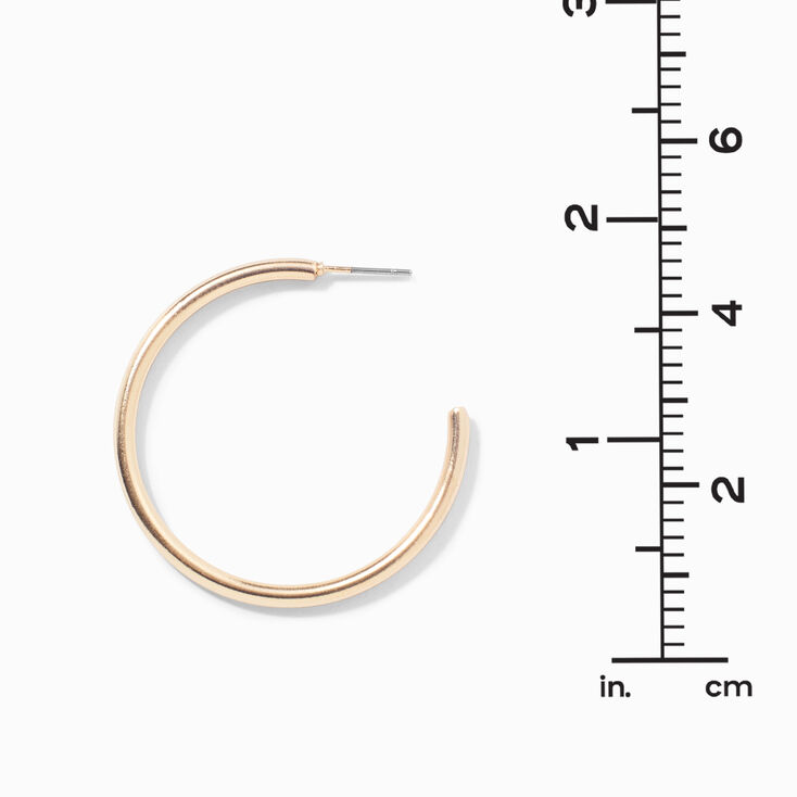 Gold-tone 20mm Tubular Hoop Earrings,