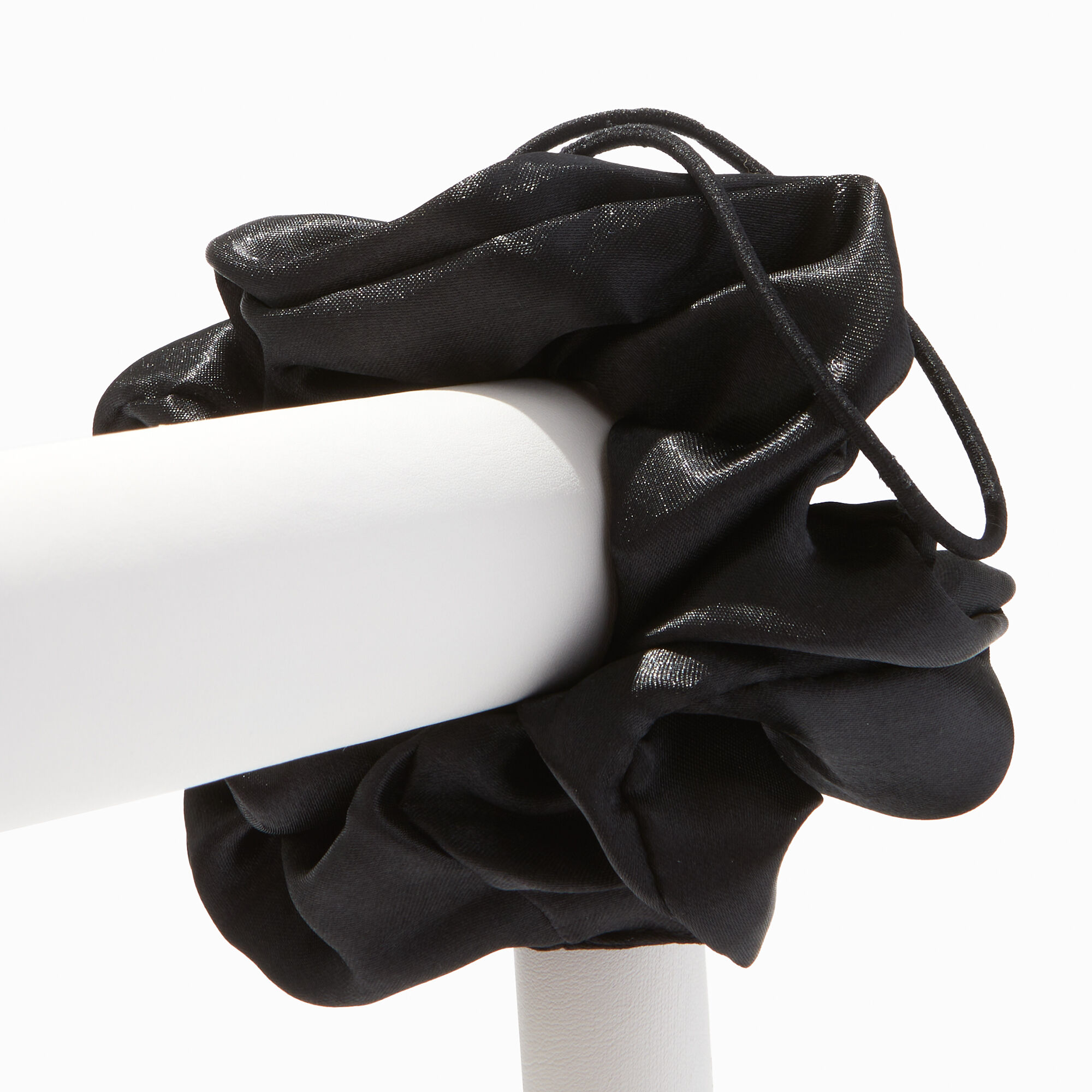 No Bad Hair Day by Claire's Black Adjustable Scrunchie,