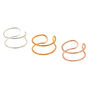 Mixed Metal Thin Wire Ear Cuffs - 3 Pack,