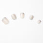 Glitter Gradient French Tip Square Press On Faux Nail Set - White, 24 Pack,