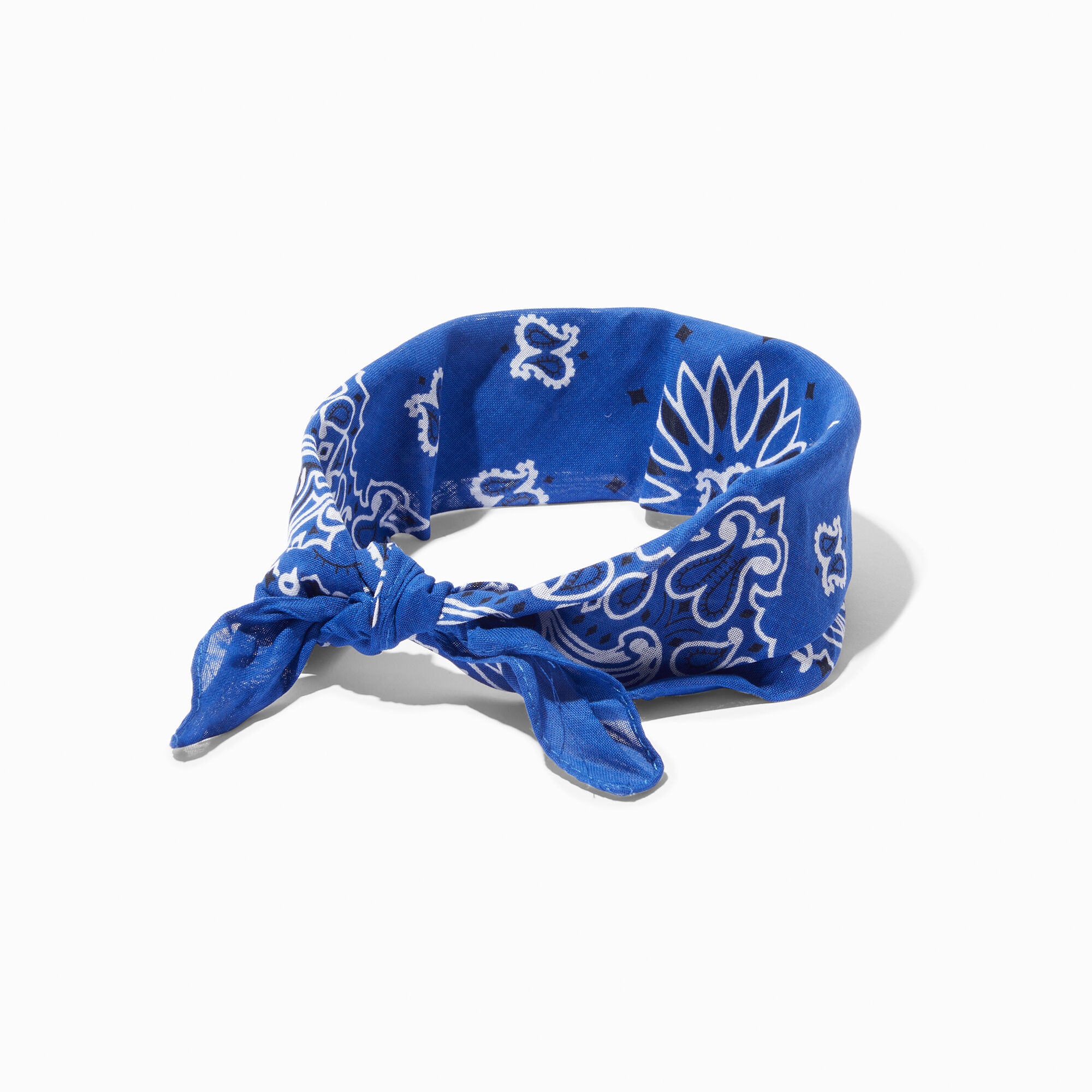 View Claires Paisley Bandana Headwrap Blue information