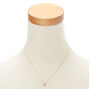Rose Gold Embellished Initial Pendant Necklace - R,